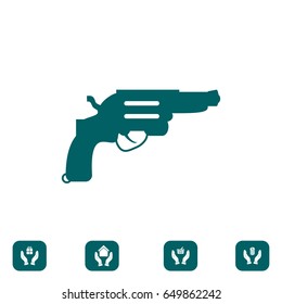 Revolver icon, vector best flat icon, EPS