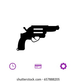 Revolver icon, vector best flat icon, EPS