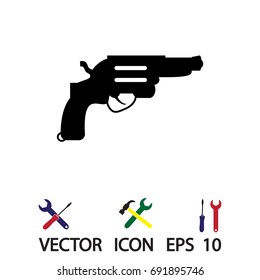Revolver icon, vector best flat icon, EPS