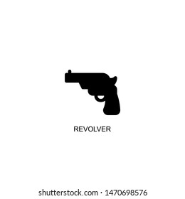 revolver icon vector black design