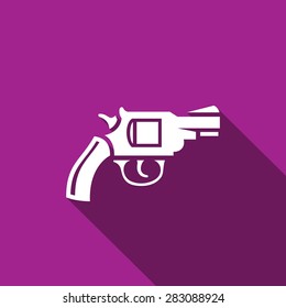 Revolver icon. Vector Illustration.