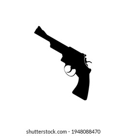 Vector de icono de Revolver. signo de ilustración de arma. símbolo de pistola o logotipo.