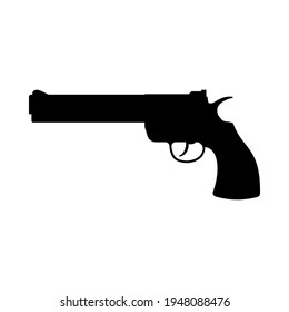 Revolver icon vector. weapon illustration sign. pistol symbol or logo.
