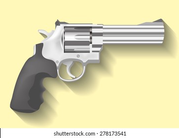 Revolver, isolated illustration vector