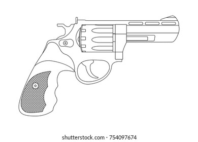 Revolver Outline Stock Images, Royalty-Free Images & Vectors | Shutterstock