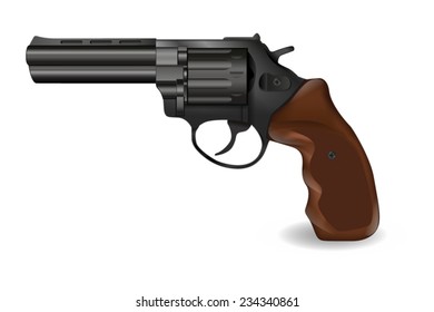 Revolver - vector drawing