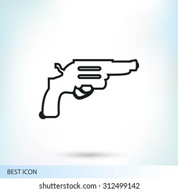 Revolver vector  icon