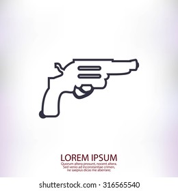 Revolver vector  icon