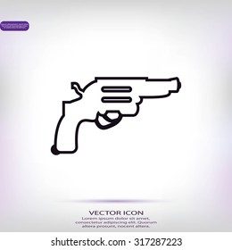 Revolver vector  icon
