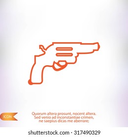 Revolver vector  icon