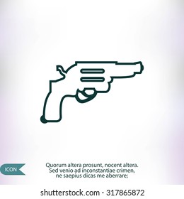 Revolver vector  icon