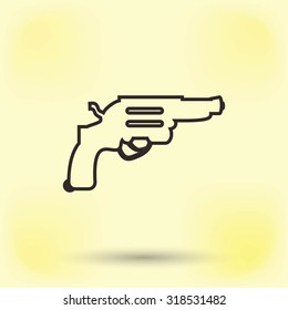 Revolver vector  icon