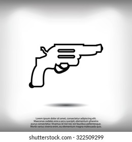 Revolver vector  icon