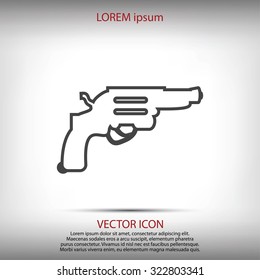Revolver vector  icon