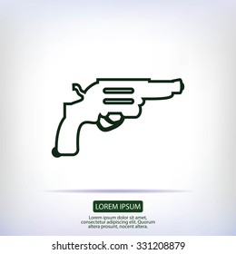 Revolver vector  icon