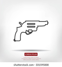 Revolver vector  icon