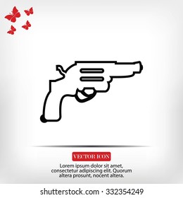 Revolver vector  icon
