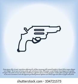 Revolver vector  icon