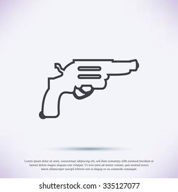 Revolver vector  icon