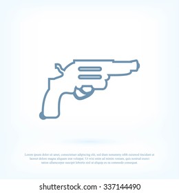 Revolver vector  icon