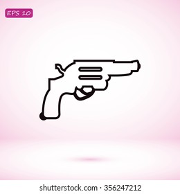 Revolver vector  icon