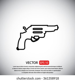 Revolver vector  icon