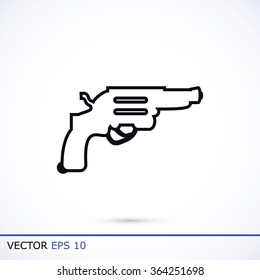 Revolver vector  icon