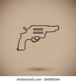 Revolver vector  icon