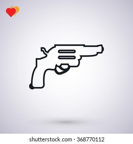 Revolver vector  icon
