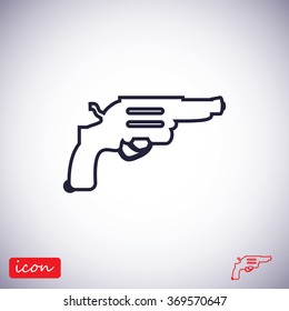 Revolver vector  icon