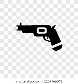Revolver vector icon isolated on transparent background, Revolver transparency logo concept