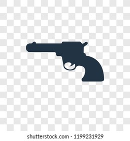Revolver vector icon isolated on transparent background, Revolver transparency logo concept