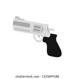 Revolver. White background for your web and mobile app design, Revolver logo concept. Vector illustration.