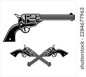 Revolver of the Wild West. Vector illustration