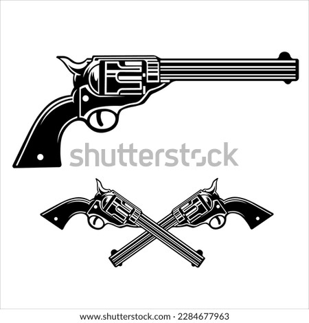 Revolver of the Wild West. Vector illustration