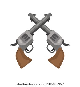 Revolvers color vector icon. Flat design