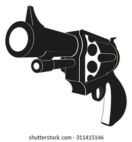 Revolvers isolated on white background