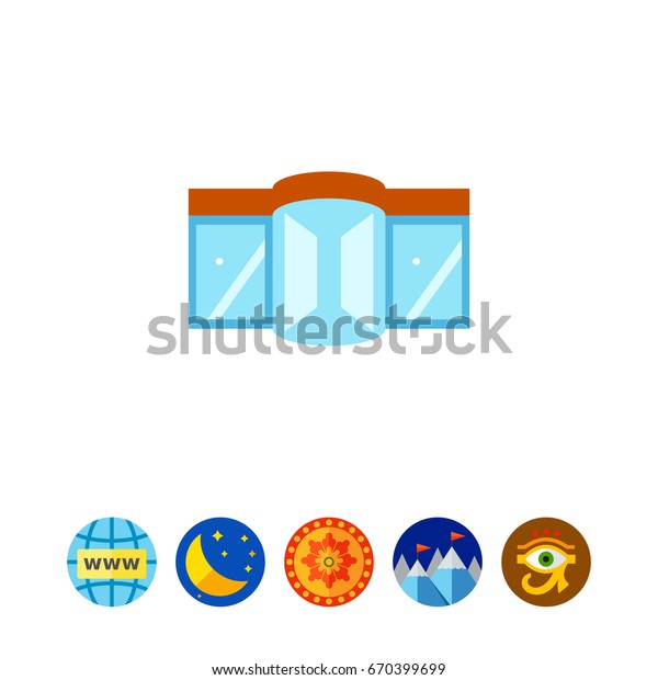 Revolving Door Icon Stock Vector (Royalty Free) 670399699