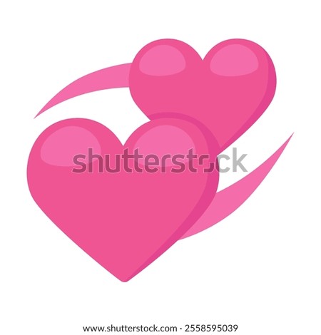 Revolving Hearts Emoji Icon Illustration. Love Vector Symbol Emoticon Design Doodle Vector.