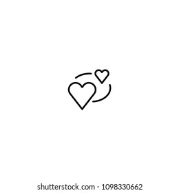 Revolving Hearts vector icon