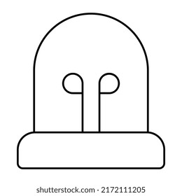 Revolving red light icon, vector design of siren
