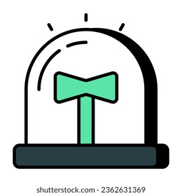 Icono de luz roja giratoria, diseño vectorial de sirena