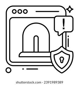 Revolving red light icon, vector design of siren
