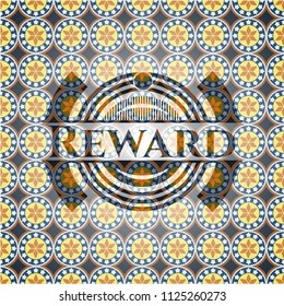 Reward arabesque emblem background. arabic decoration.