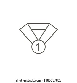 Reward, award, one, first vector icon. Element of simple icon for websites, web design, mobile app, info graphics. Thick line icon for website design and development