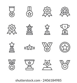 Reward and badge icon set