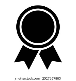 Icono negro de recompensa. Ilustración vectorial.