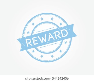 reward. blue stamp sign vector