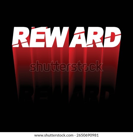 Reward Bold 3D Typography in Red and Black