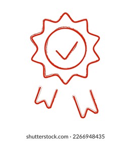 reward brush on white background, vector illustration.